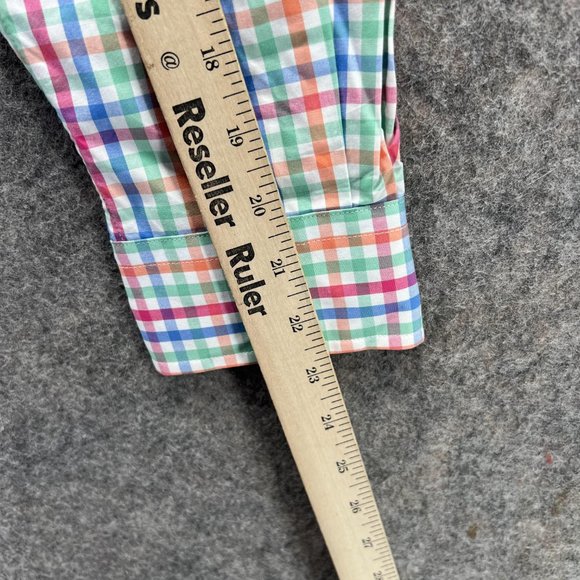 Vineyard Vines Shirt Men XS Slim Fit Whale White Casual Button Down Dress Check - Picture 9 of 15